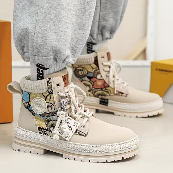 Hilarie - Teddy Print Non-Slip Sneaker