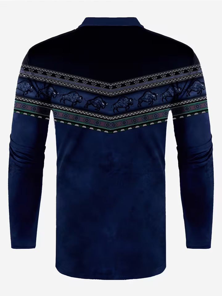 Tamas - Casual Vintage Color 3D Print Polo Shirt