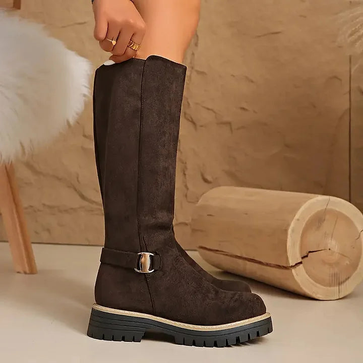 Laneya - Knee High Zipper Boots