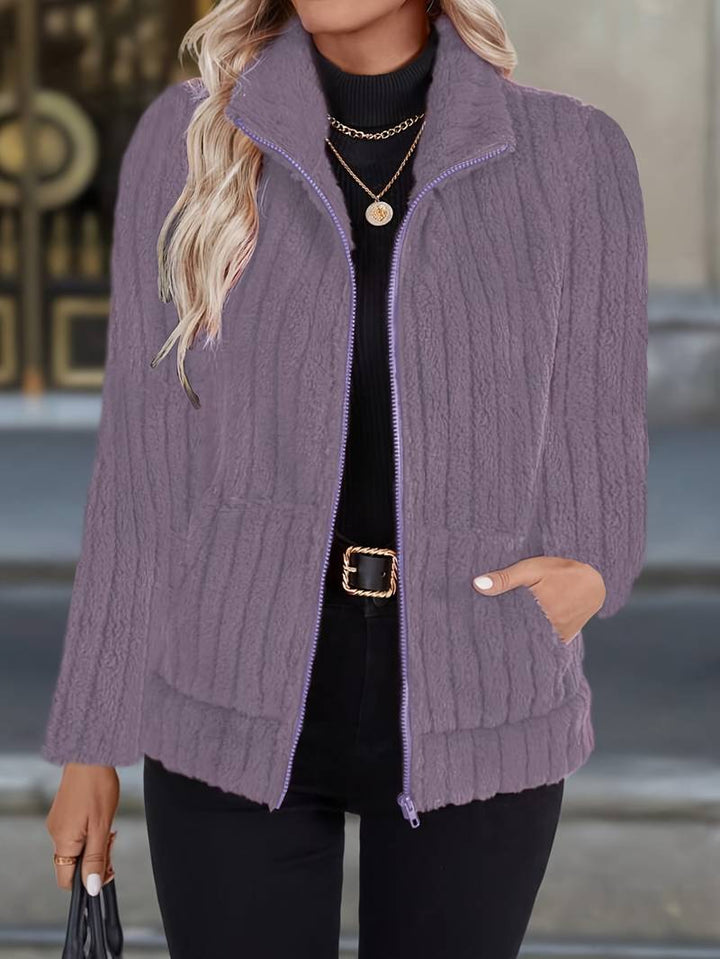 Zoharia - Stylish Long Sleeve Winter Jacket With Pocket