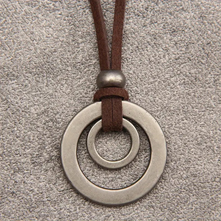 UnityRings - Double Circle Pendant Unisex Necklace