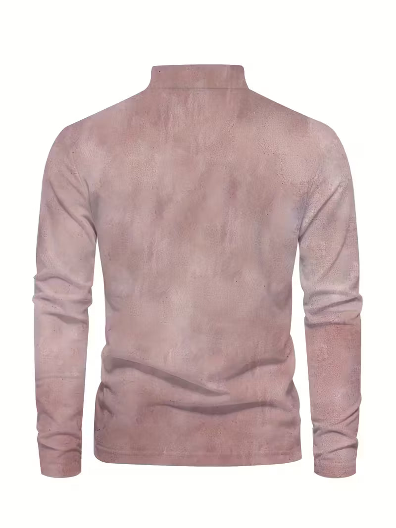 Giles - Stylish 3D Sailboat Print Lapel Shirt