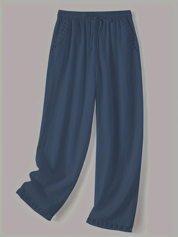 Tracey - Contrast Trim Cropped Pants