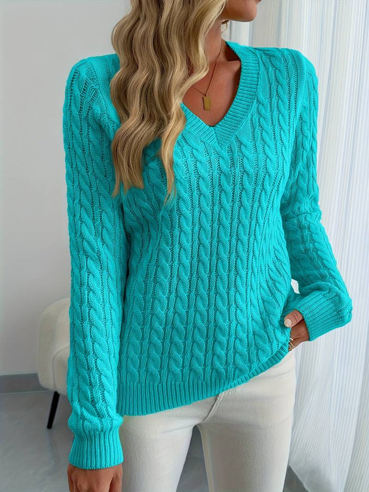 Sivanit - Long Sleeve Ribbed Sweater
