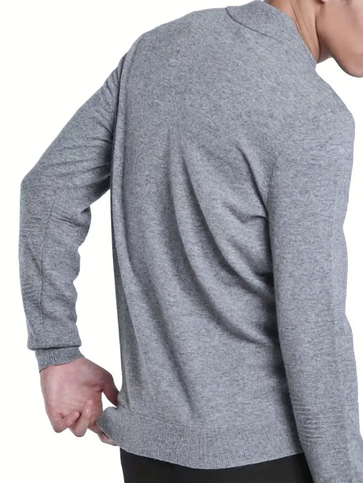 Aryan - Casual Knitted Zip Up Sweater