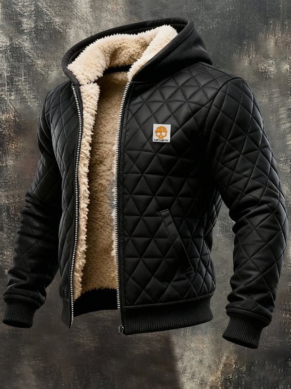 Jorginho - Outdoor Jacket With Knitted Diamond Pattern