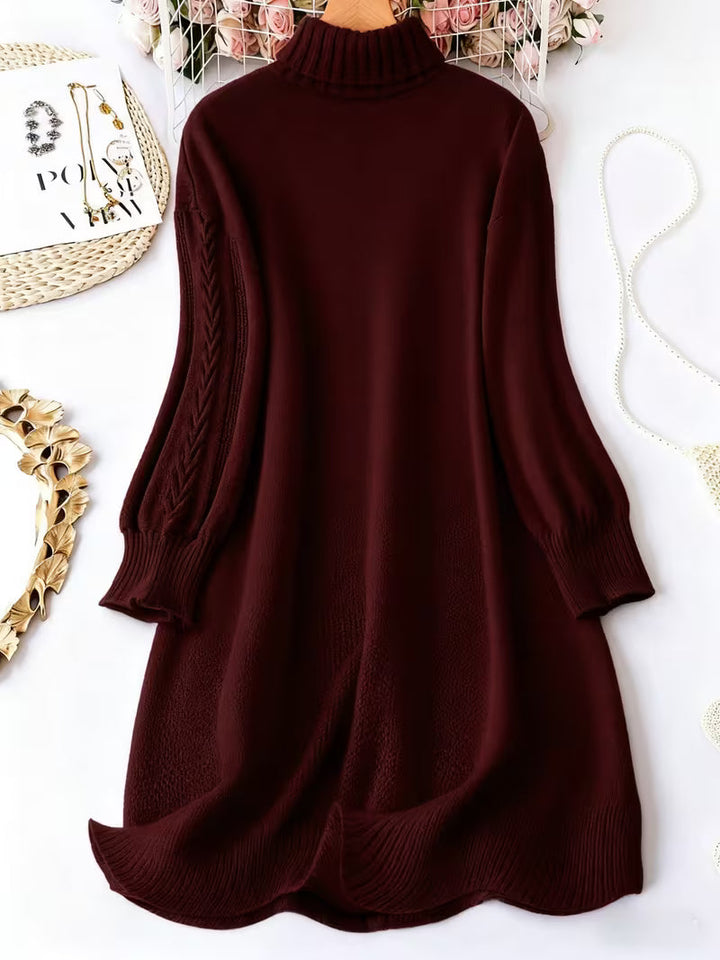 Zaraina - Comfortable Long Sleeve Sweater Dress