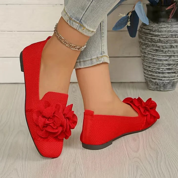 Catriona - Floral Mary Jane Flat Heels
