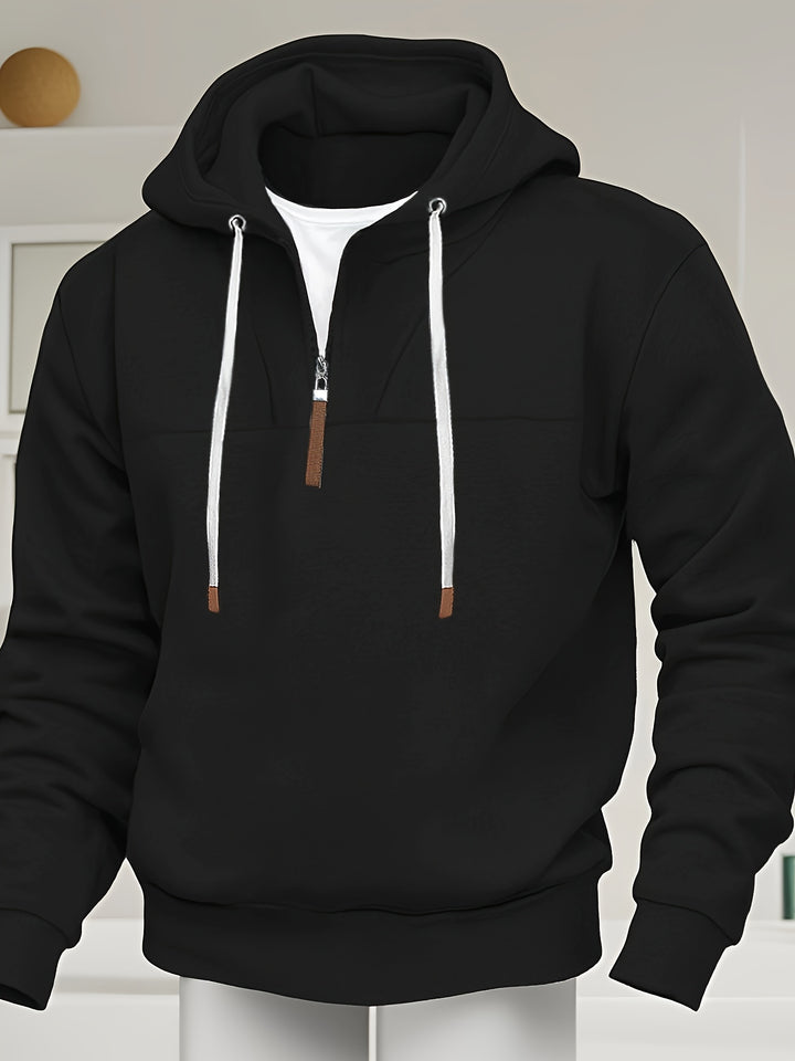 Kolton - Hooded Sweatshirt with Half Zipper