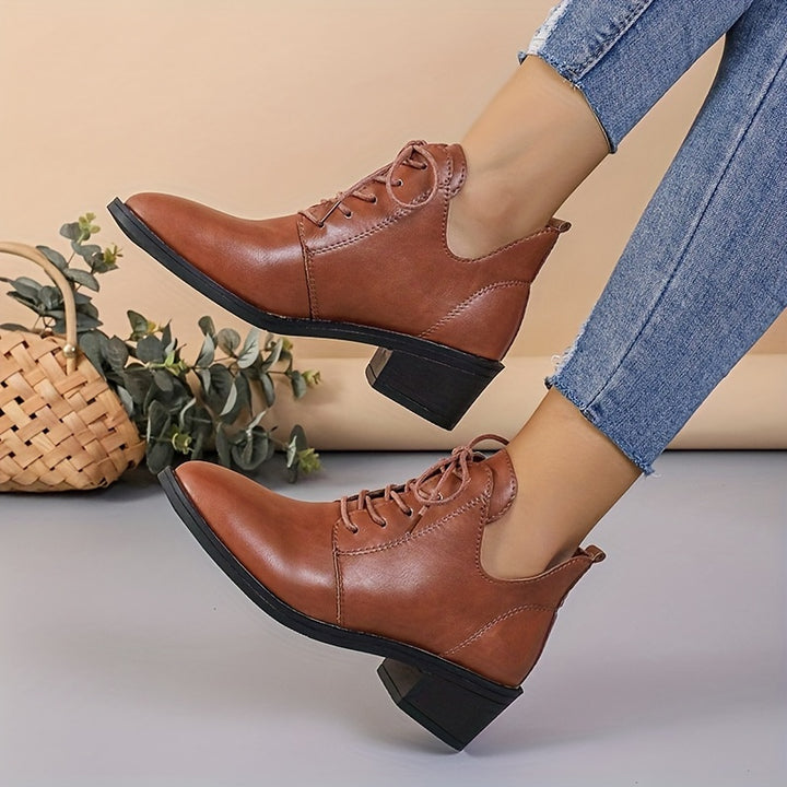 Rosemarie - Classic Lace Up Ankle Boots