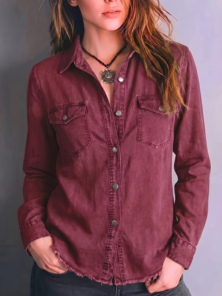 Blazka - Stylish Button Front Shirt With Pocket