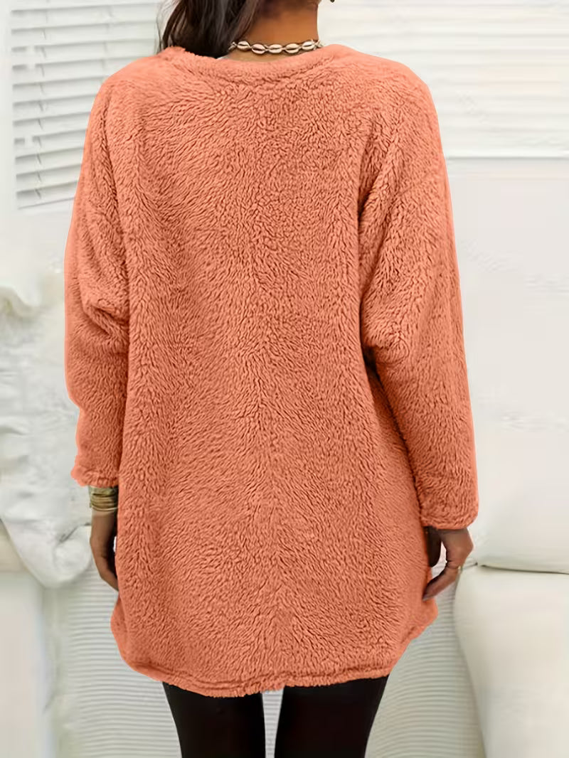 Samiora - Fleece Sweatshirt With Dandelion Print