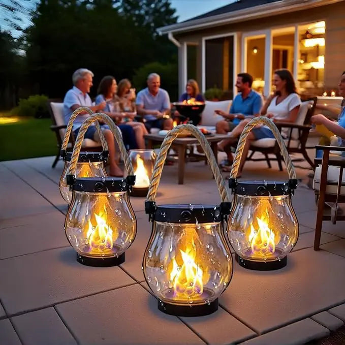 FireBloom - Solar Lantern Outdoor Lights