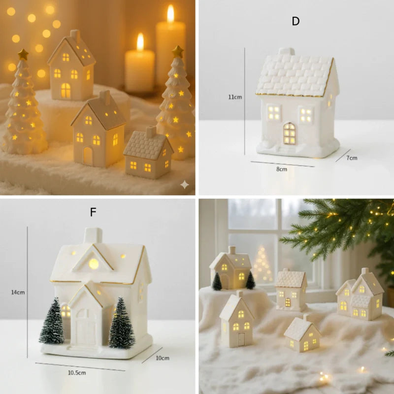 SnowLume - Ceramic Christmas Village LED Décor Set