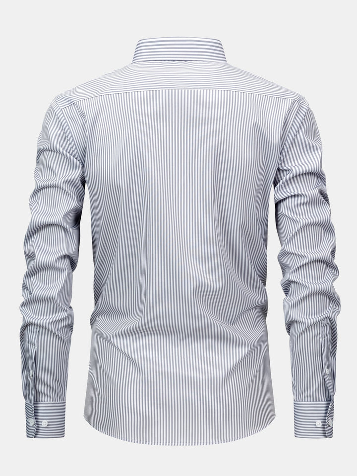 Corey - Long Sleeved Striped Shirt With Button