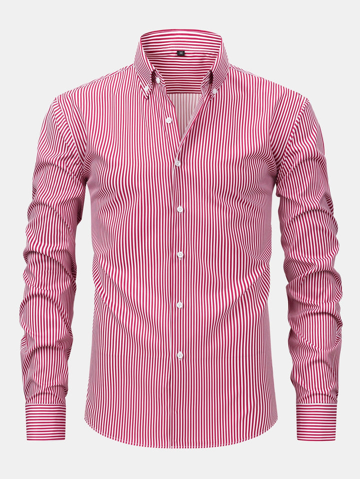Corey - Long Sleeved Striped Shirt With Button