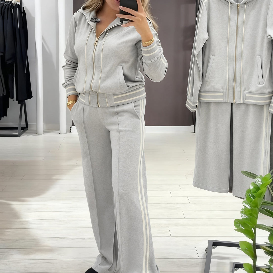 Alyn - Zip-Up Jacket And Wide Leg Trousers