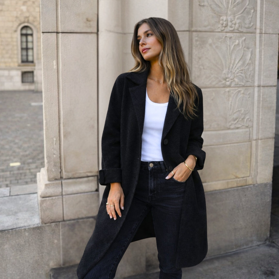 Annita - Elegant Button-Up Coat