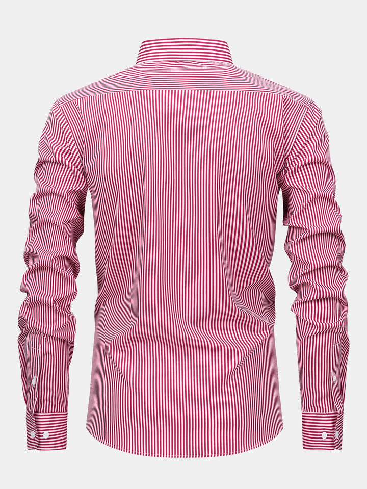 Corey - Long Sleeved Striped Shirt With Button