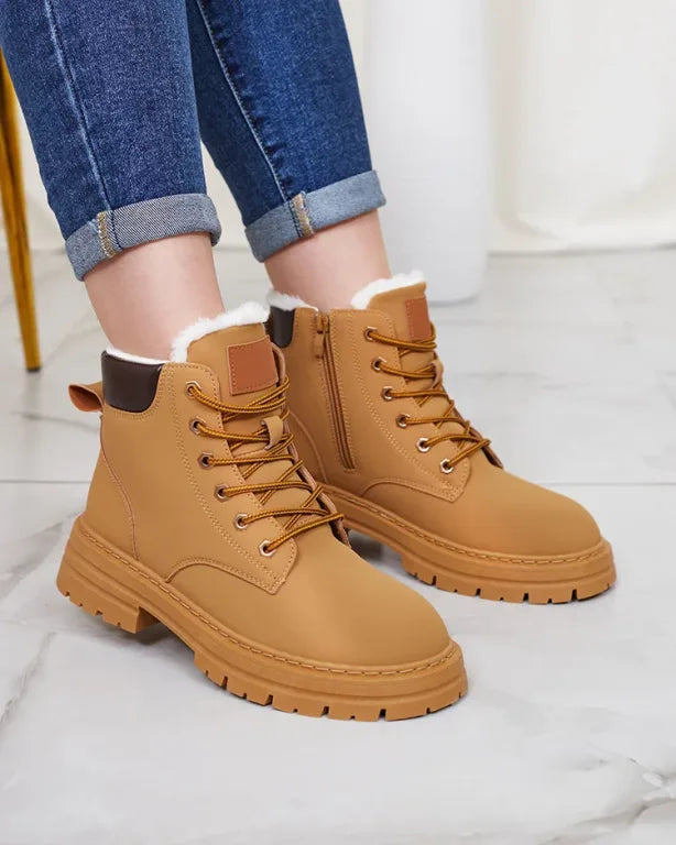 Frejolene - Ankle Boots with Laces and Chunky Soles