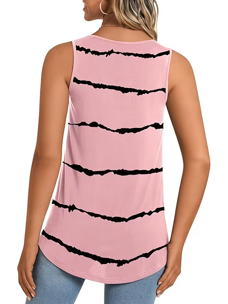 Reneza - Pleated Sleeveless Tank Top