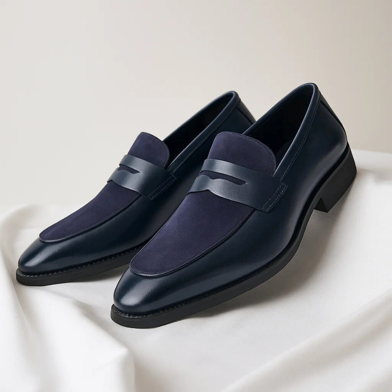 Callen - Two Tone Penny Loafers Slip On Shoes