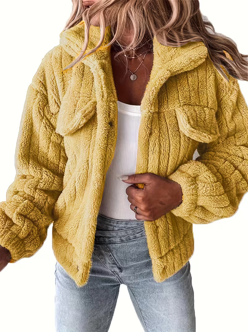Lovana - Faux Fur Jacket Jacket With Pockets
