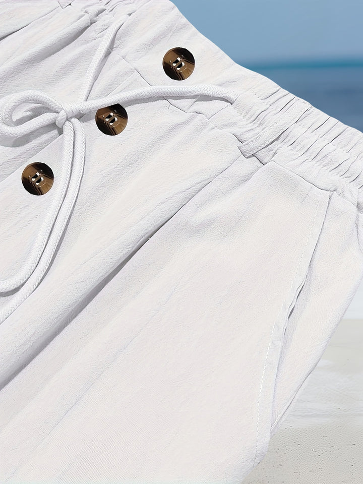 Aznar - Casual Linen Elastic Pant