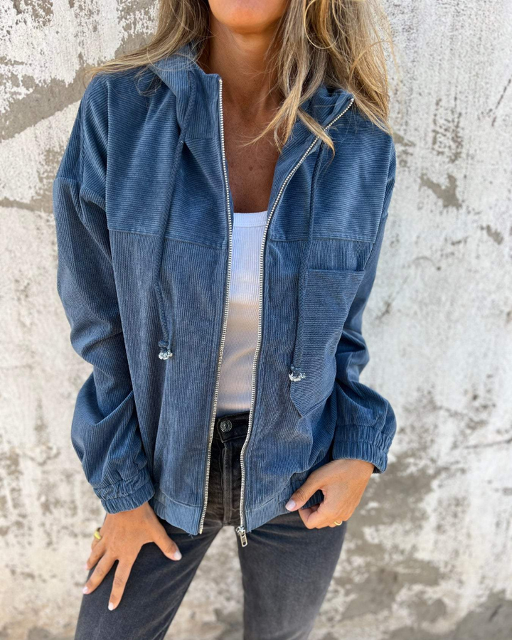 Adiana - Long Sleeve Jacket With Zip Up