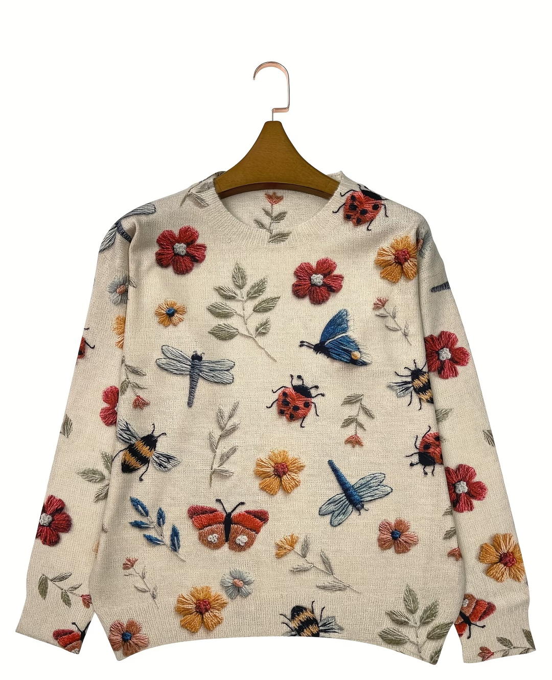 Neriita - Sweater With Floral and Insect Print