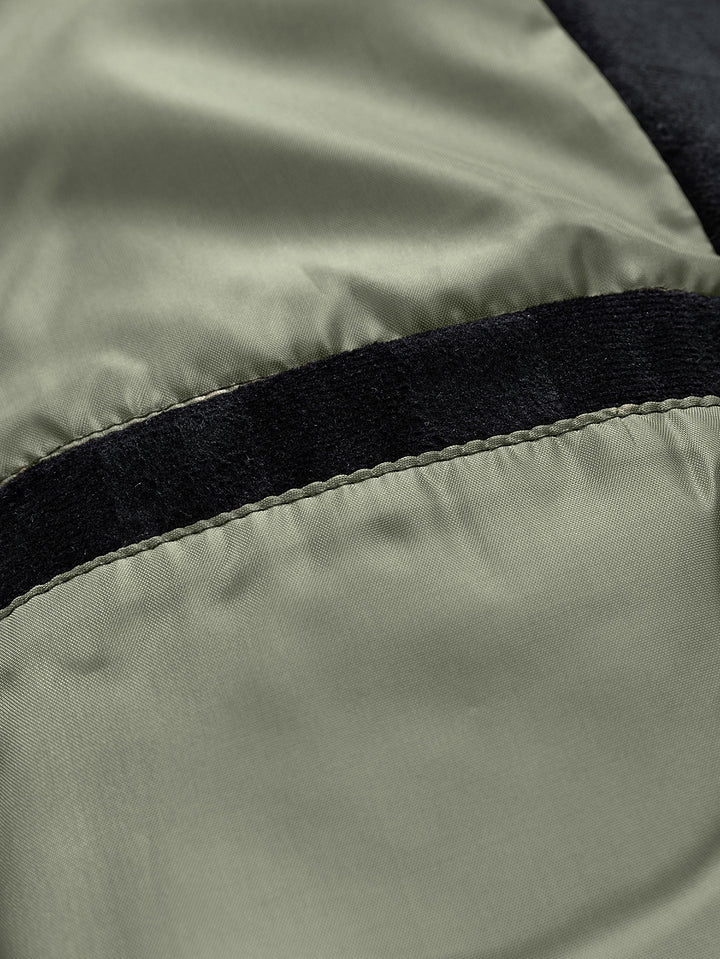 Leander - Checkerboard Print Faux Suede Pocket Jacket