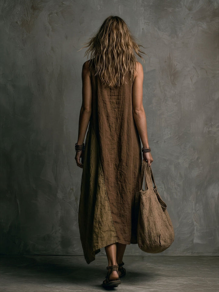 Tylissa - Long Asymmetrical Patchwork Dress