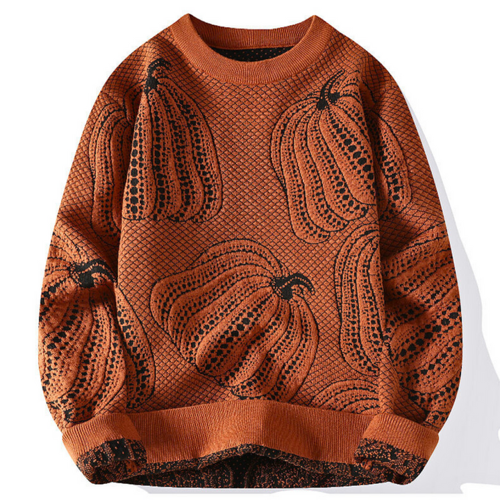 Rinaldo - Casual pumpkin knitted sweater