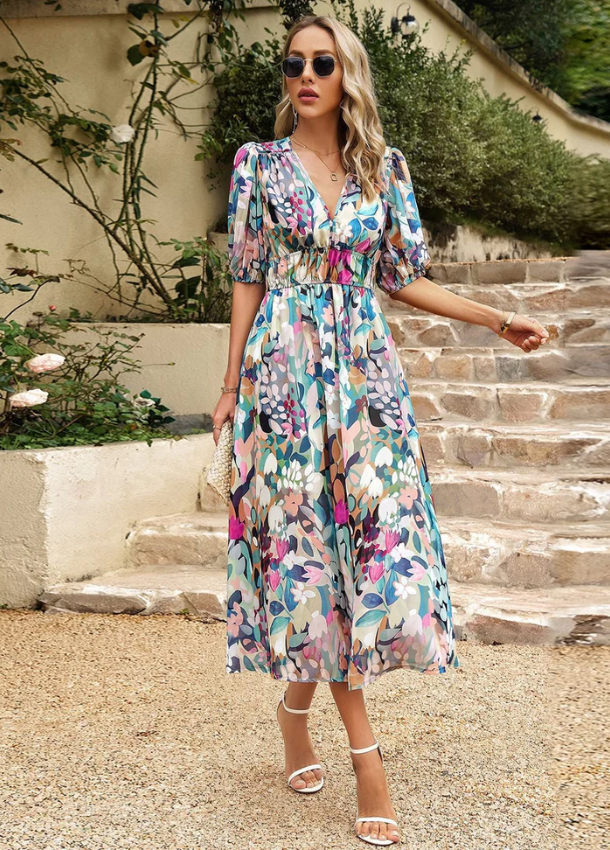 Josette - Floral Midi Dress