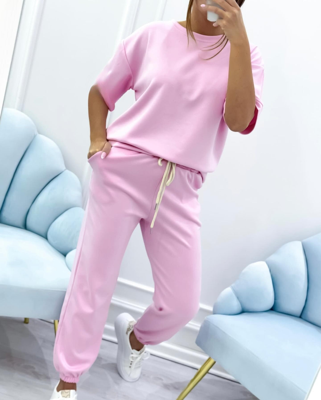 Silvina - Short Sleeve Shirt Two Piece Set