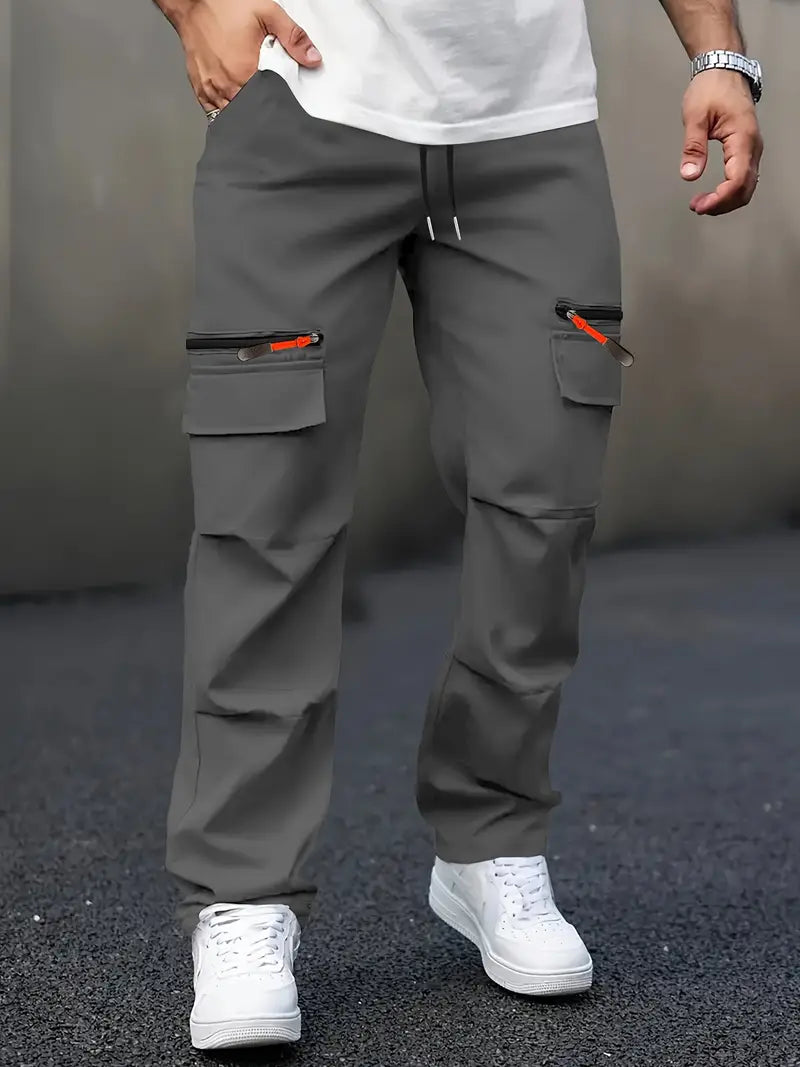 Thaddeus - Casual Cargo Pants With Drawstring Waist