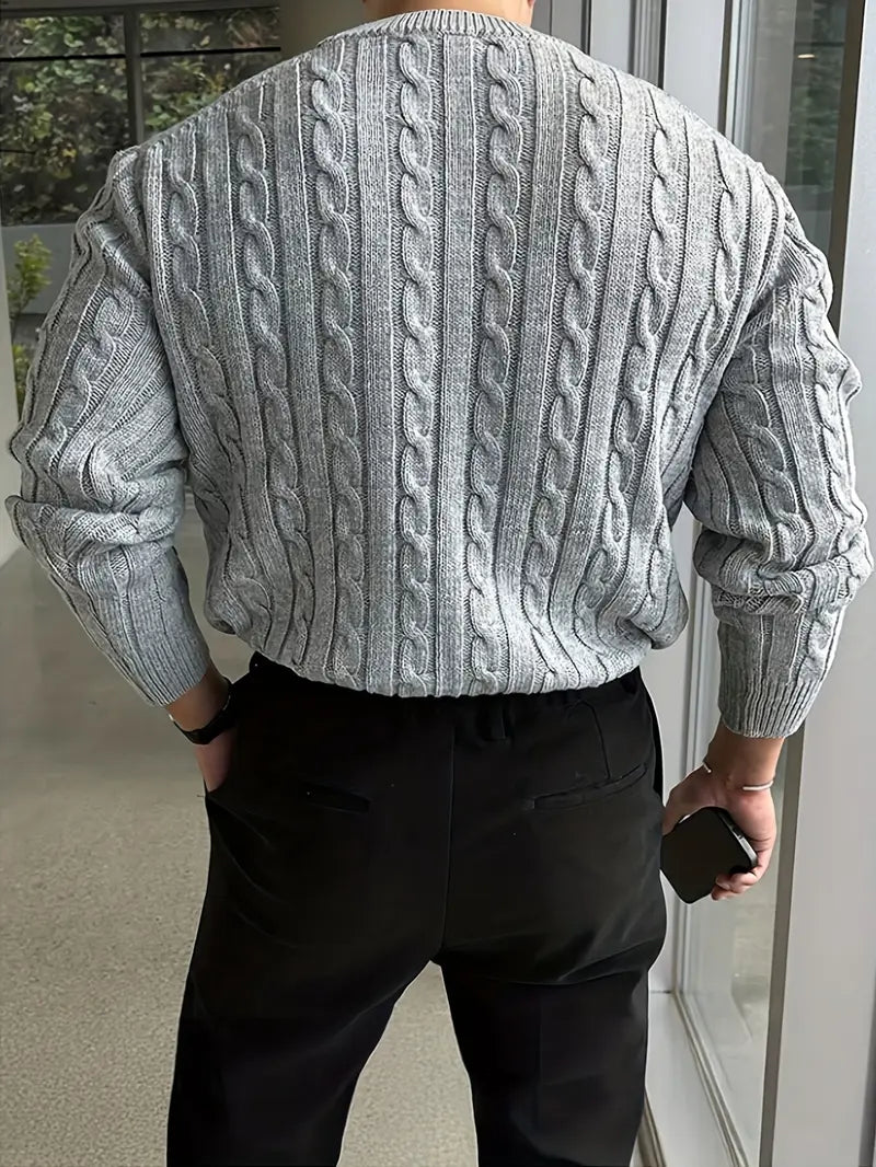 Mergim - Casual knitted Long Sleeve Sweater