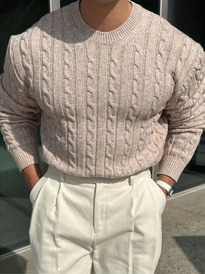 Mergim - Casual knitted Long Sleeve Sweater