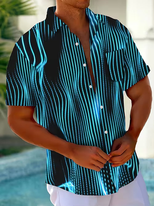 Ludwig - Casual Shirt With Art Stripe Print