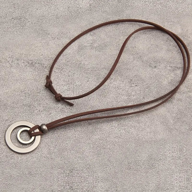 UnityRings - Double Circle Pendant Unisex Necklace