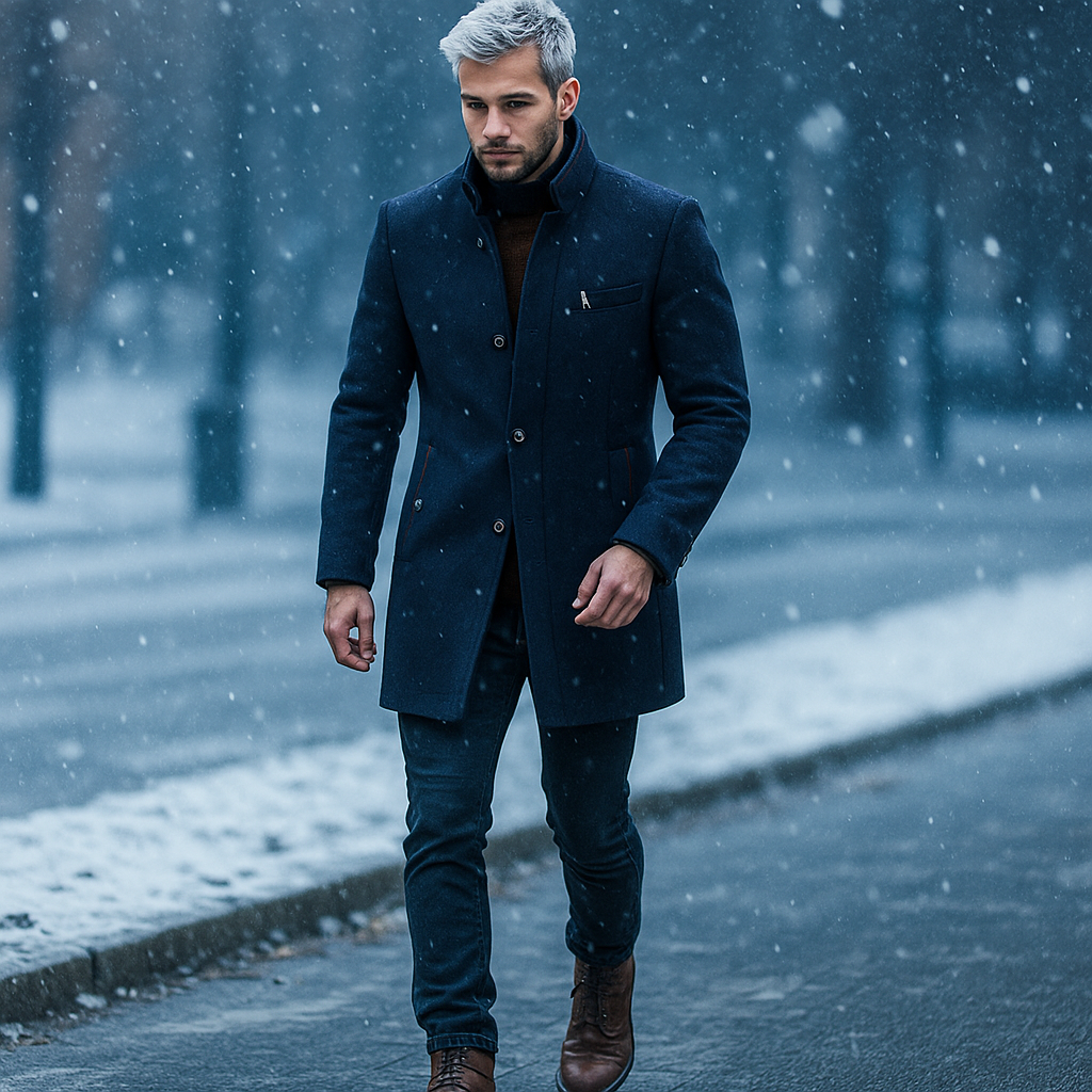 Maldini – Elegant Wool Coat with Front Buttons