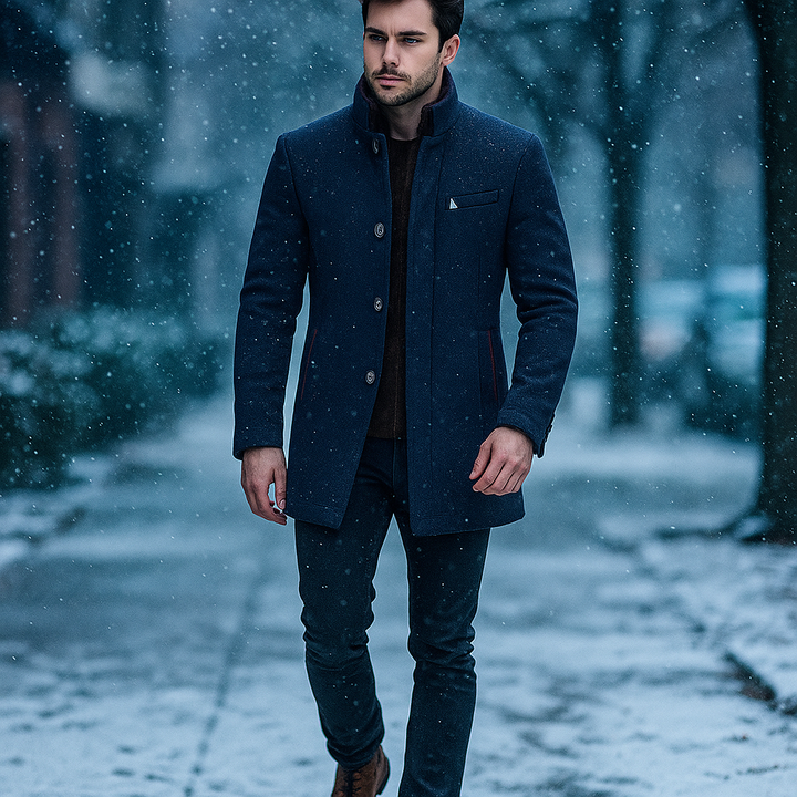 Maldini – Elegant Wool Coat with Front Buttons