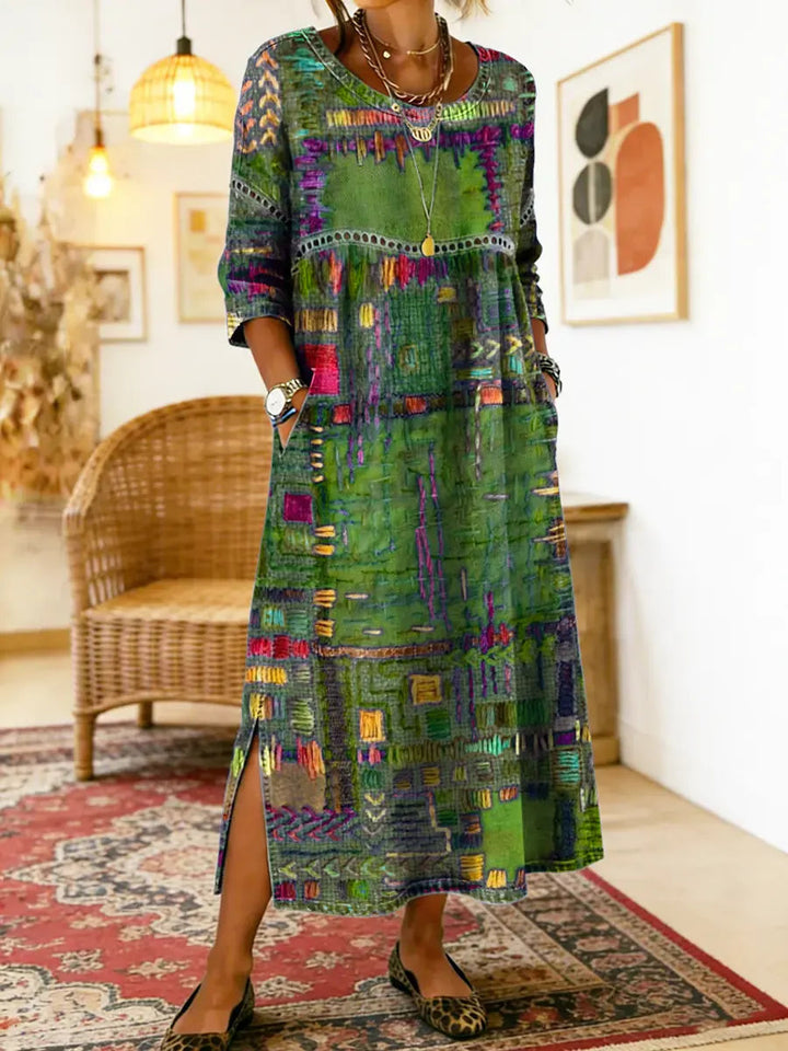 Nihada - Artistic Flared Midi Dress