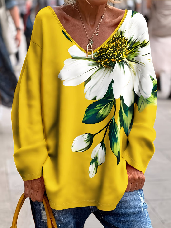 Daphna - Oversized Floral Print T-Shirt