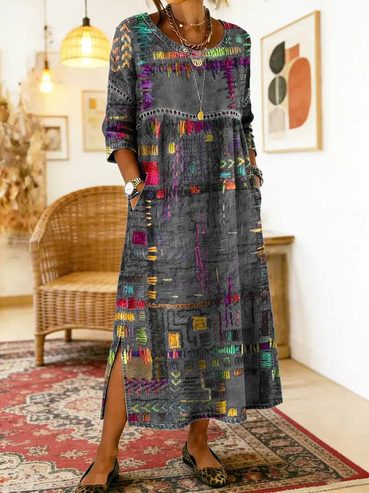 Nihada - Artistic Flared Midi Dress