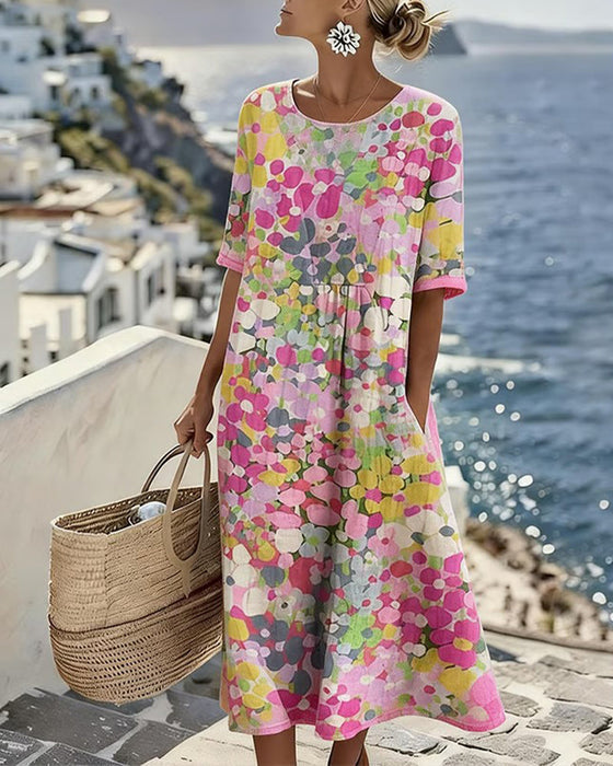 Sivena - Elegant Loose Printed Dress