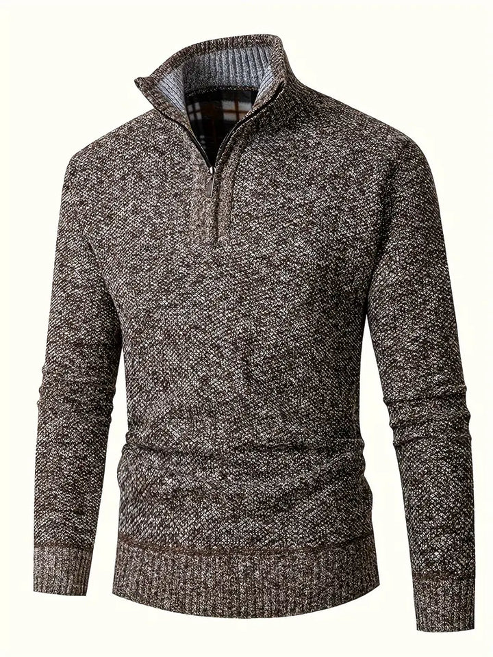 Ingram - Casual High Neck And Quarter Zip Sweater