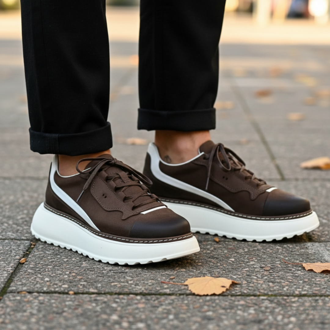 Douglas - Chunky Sole Leather Sneakers
