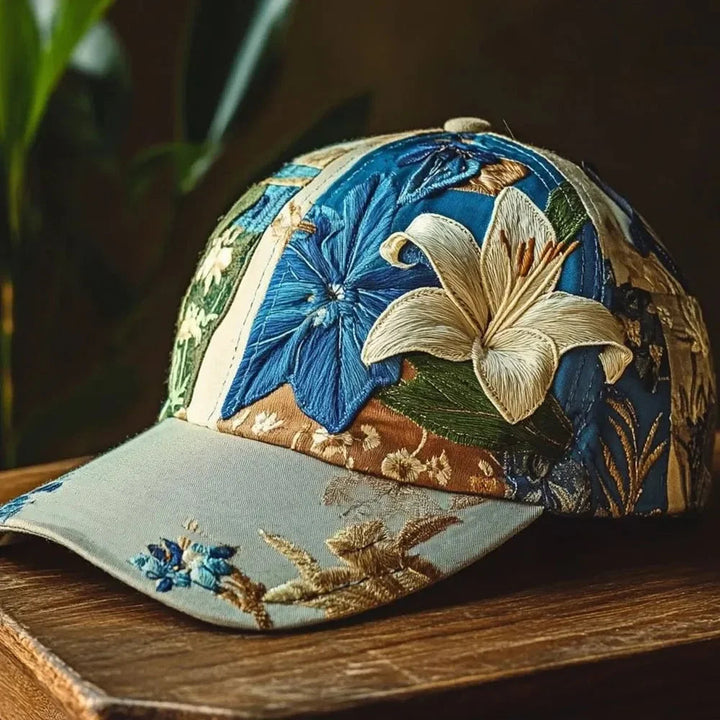 Virinia - Embroidered Floral Cap