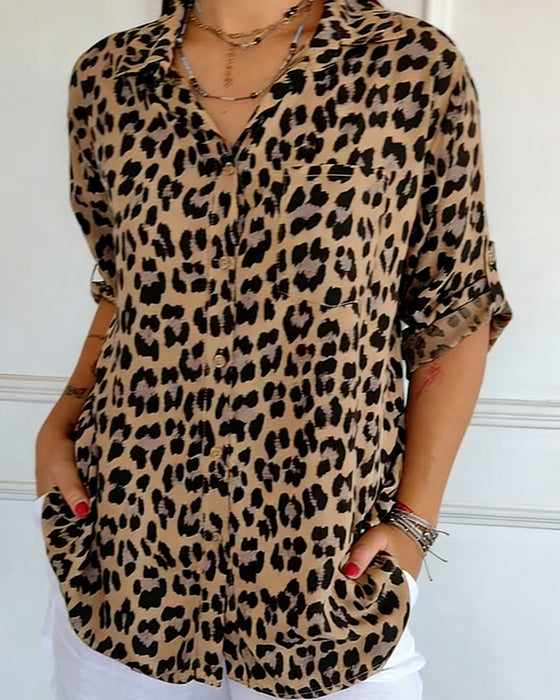 Shifra - Leopard Print Fashion Blouse